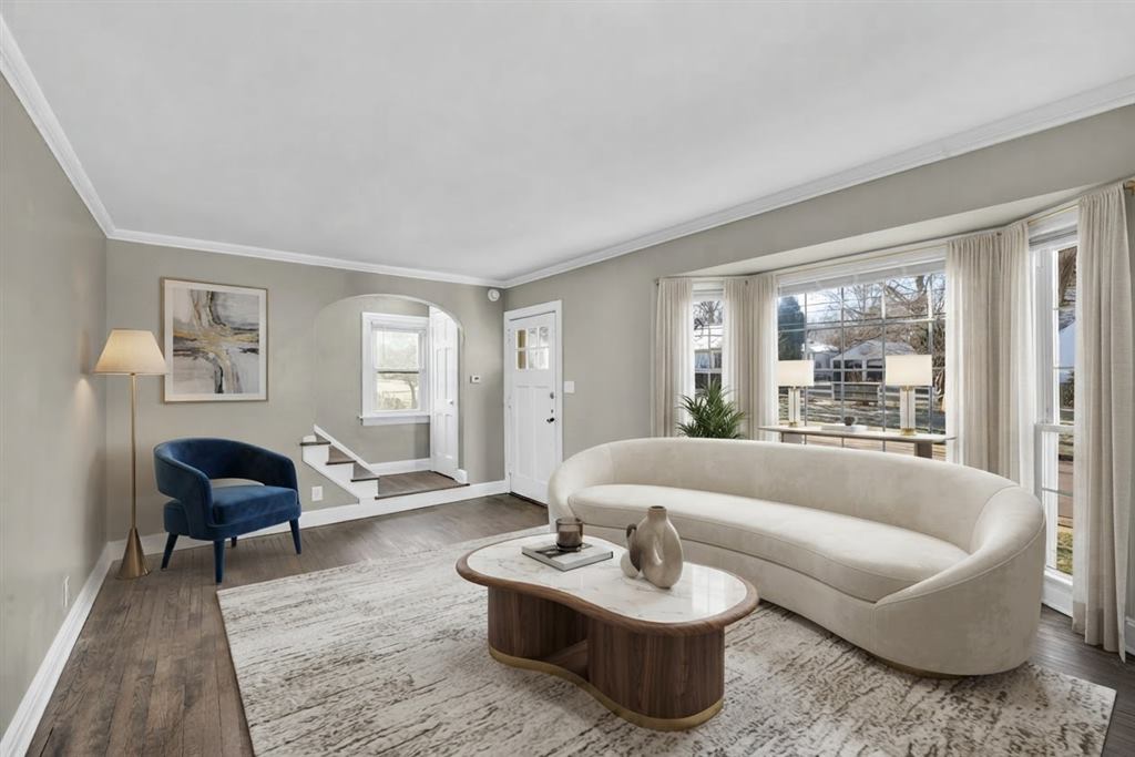 Contemporary living room staged by StageOnce